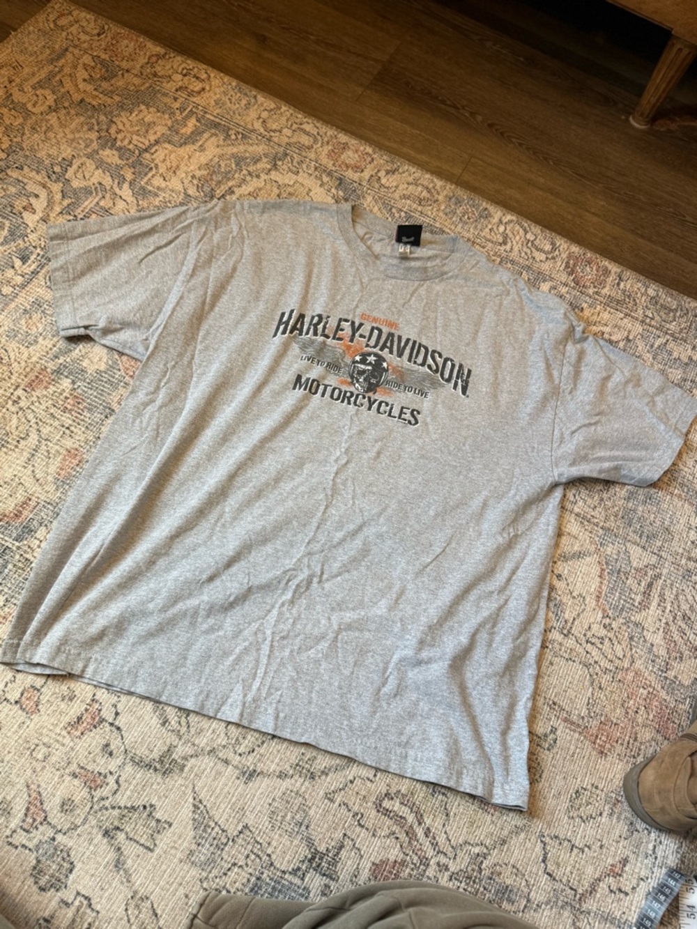 Harley-Davidson Gray Short Sleeve Tee with Front Motorcycles Logo